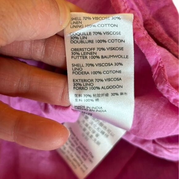 Anthropologie Pilcro Giulia Mini Skirt Pink Ruffle Pockets Lined Womens Small - Picture 9 of 12
